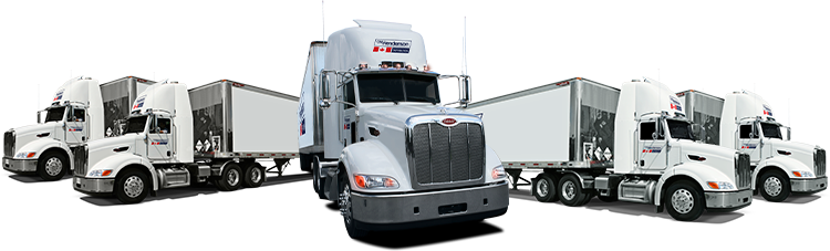 CW Hendenson Distribution fleet of transport trucks